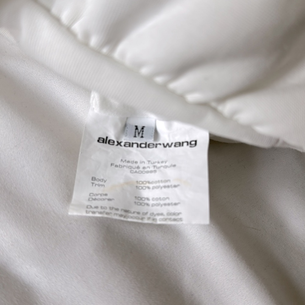 Alexander Wang White Turtleneck Cropped Sweatshirt - Picture 9 of 9